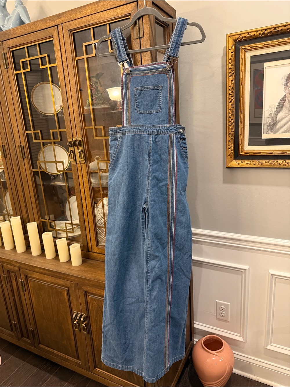 Modcloth Denim 70’s Inspired Wide-Leg Overalls